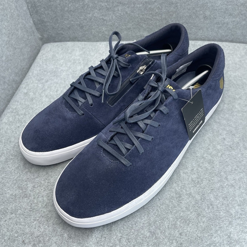 K-Swiss The Startup Men's 13 Blue Suede Low Top Sneakers Lace Up Casual Shoes